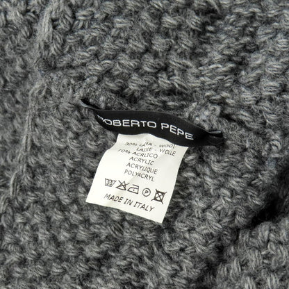 【中古】ロベルトペペ ROBERTO PEPE アクリルウール スヌード グレー【 状態ランクB 】【 メンズ 】