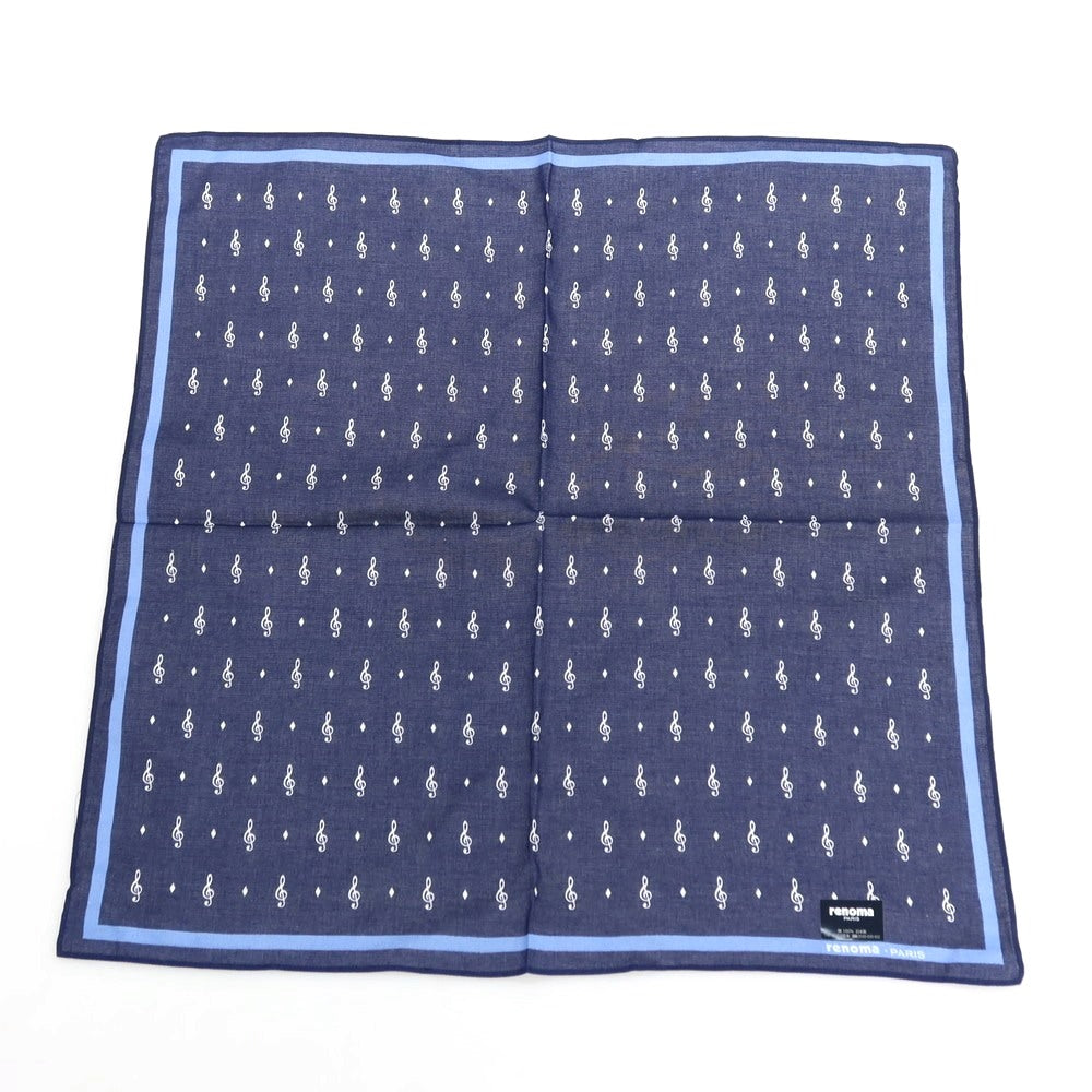 【中古】レノマ renoma 2枚セット コットン ポケットチーフ ネイビーxグリーン【 状態ランクA 】【 メンズ 】