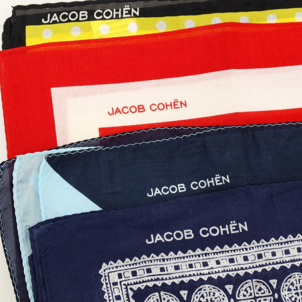 【中古】ヤコブコーエン JACOB COHEN コットン×シルク ポケットチーフ 4枚セット マルチカラー【 状態ランクC 】【 メンズ 】