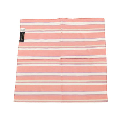 【中古】フランコバッシ FRANCO BASSI シルクコットン ストライプ ポケットチーフ ライトレッド【 状態ランクB 】【 メンズ 】