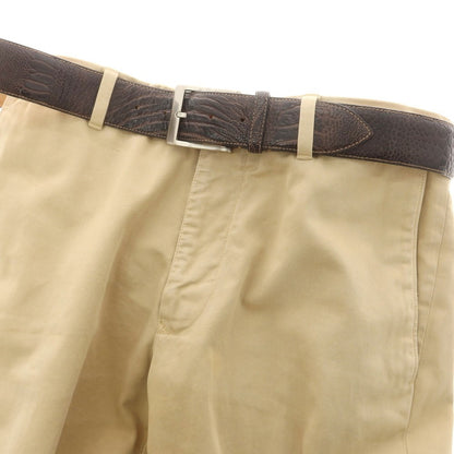 【中古】パオロ ヴィターレ PAOLO VITALE オーストリッチ レザー ベルト ダークブラウンxシルバー【 100/115 】【 状態ランクB 】【 メンズ 】