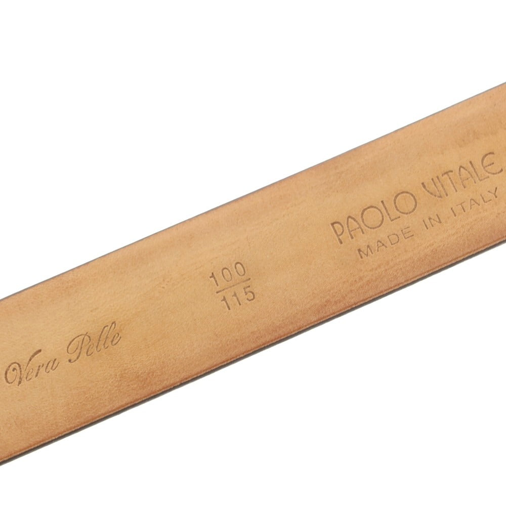 【中古】パオロ ヴィターレ PAOLO VITALE レザー ベルト ブラウン【 100/115 】【 状態ランクB 】【 メンズ 】