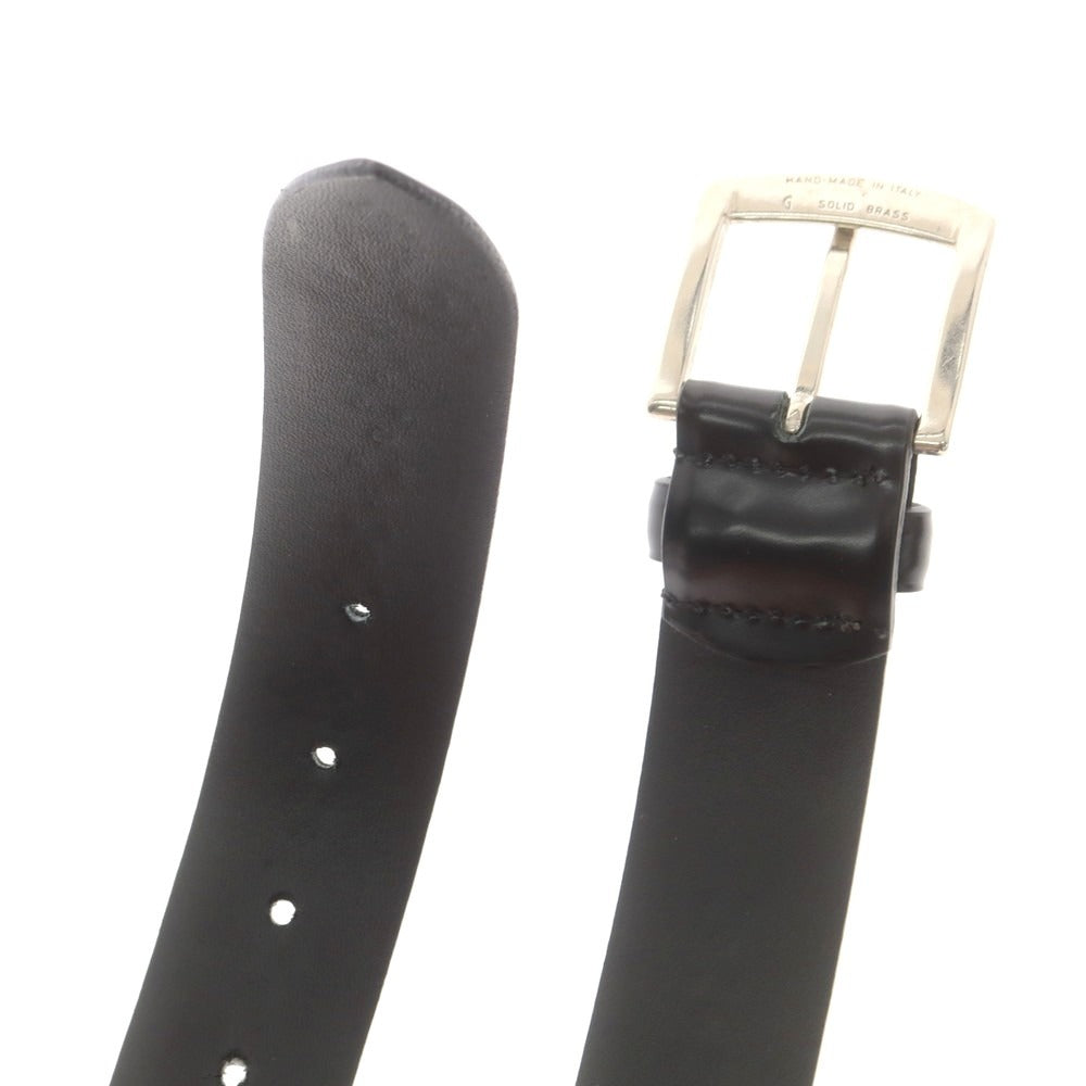 【中古】アンドレア ダミコ Andrea DAMICO レザー ベルト ブラックxシルバー【 95/110 】【 状態ランクB 】【 メンズ 】