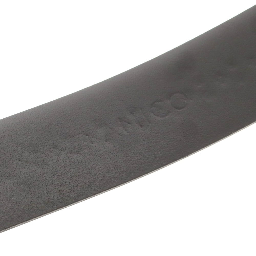 【中古】アンドレア ダミコ Andrea DAMICO レザー ベルト ブラックxシルバー【 95/110 】【 状態ランクB 】【 メンズ 】