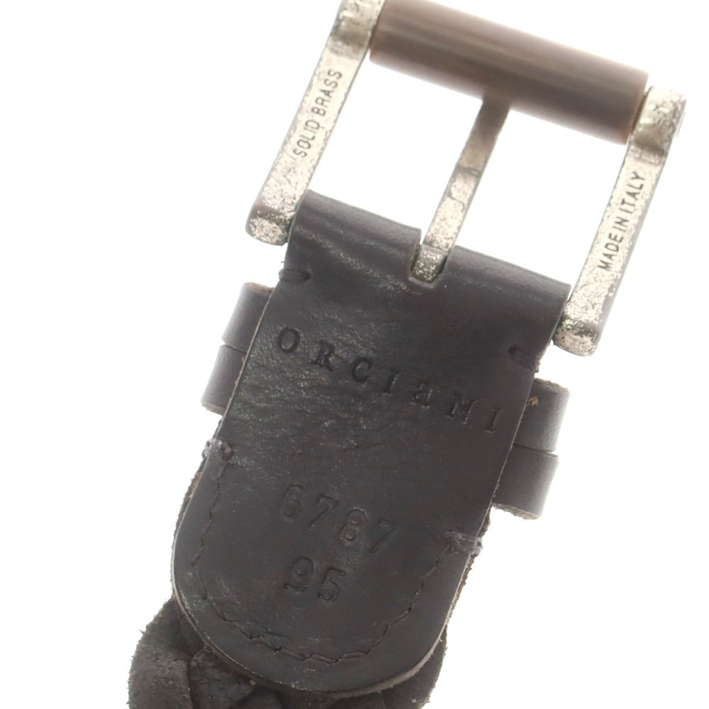 【中古】オルチアーニ ORCIANI レザー メッシュベルト ブラック【 95 】【 状態ランクB 】【 メンズ 】