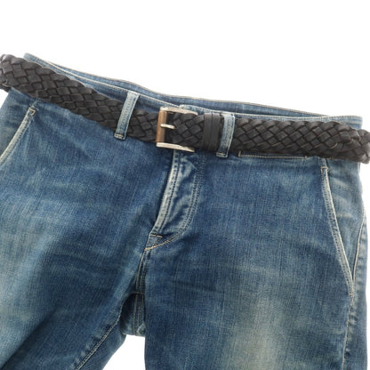 【中古】オルチアーニ ORCIANI レザー メッシュベルト ブラック【 95 】【 状態ランクB 】【 メンズ 】