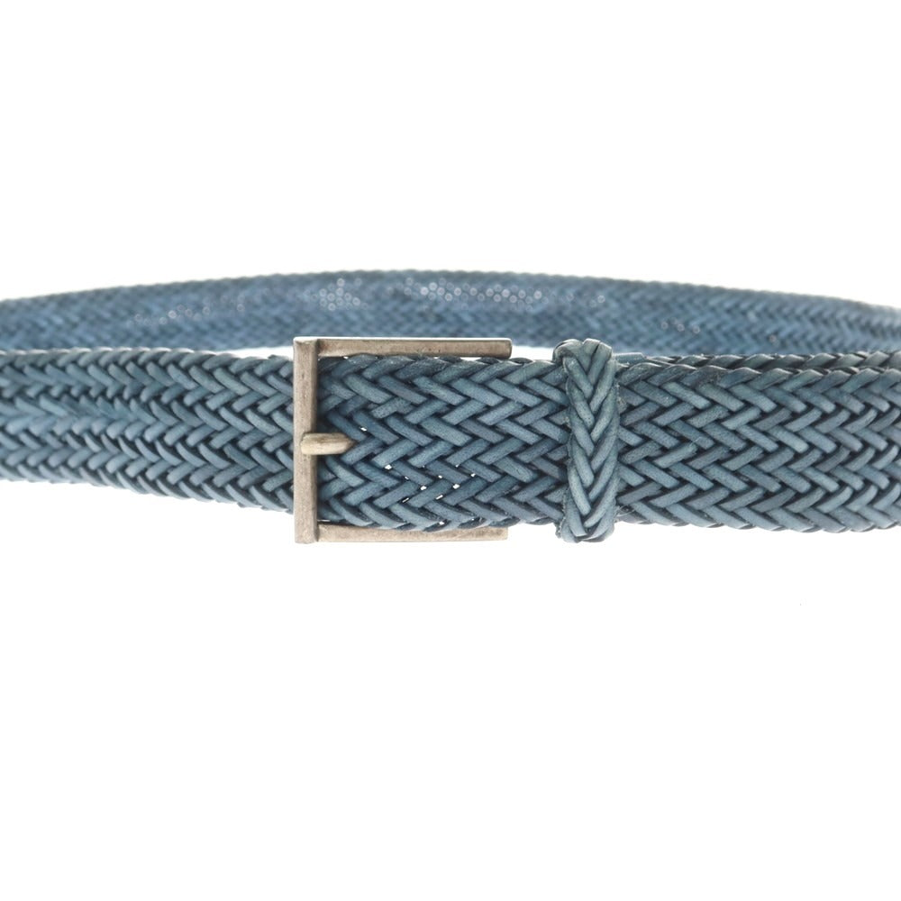 【中古】オルチアーニ ORCIANI レザー メッシュベルト ブルーxシルバー【 100 】【 状態ランクB 】【 メンズ 】