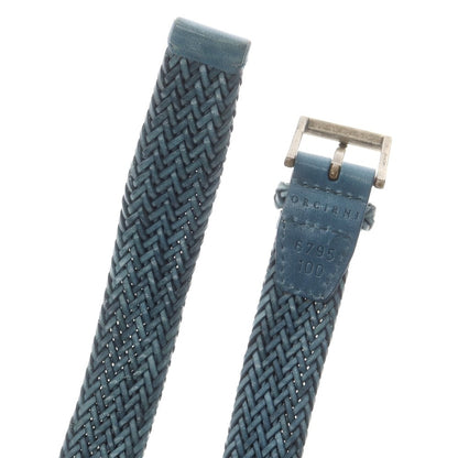 【中古】オルチアーニ ORCIANI レザー メッシュベルト ブルーxシルバー【 100 】【 状態ランクB 】【 メンズ 】