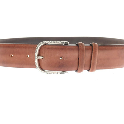 【中古】オルチアーニ ORCIANI レザー ベルト ブラウンxシルバー【 95 】【 状態ランクB 】【 メンズ 】