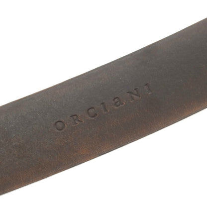 【中古】オルチアーニ ORCIANI レザー ベルト ブラウンxシルバー【 95 】【 状態ランクB 】【 メンズ 】