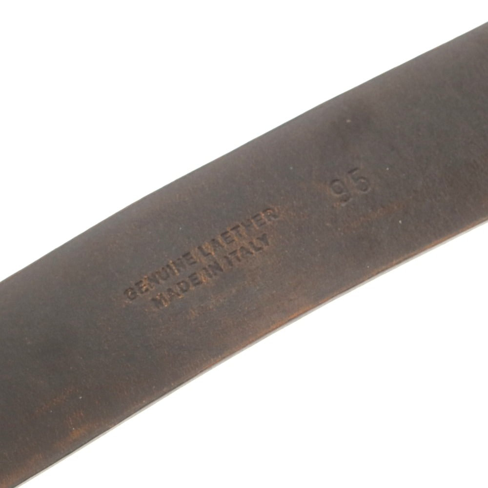 【中古】オルチアーニ ORCIANI レザー ベルト ブラウンxシルバー【 95 】【 状態ランクB 】【 メンズ 】