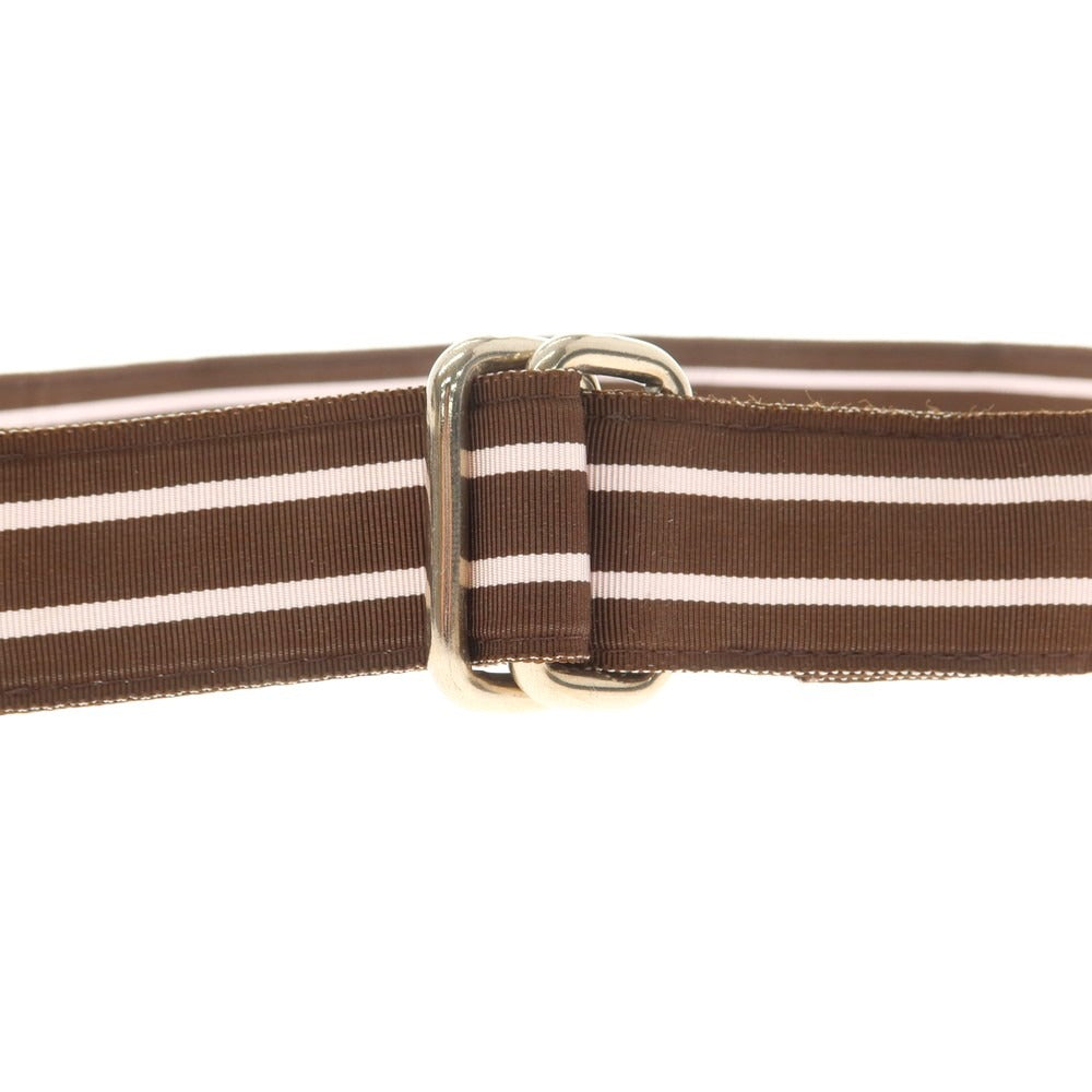 【中古】バロンズハンター BARRONS HUNTER ナイロン系 ダブルリング リボンベルト ブラウンxライトピンク【 L 】【 状態ランクB 】【 メンズ 】