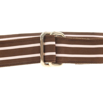 【中古】バロンズハンター BARRONS HUNTER ナイロン系 ダブルリング リボンベルト ブラウンxライトピンク【 L 】【 状態ランクB 】【 メンズ 】