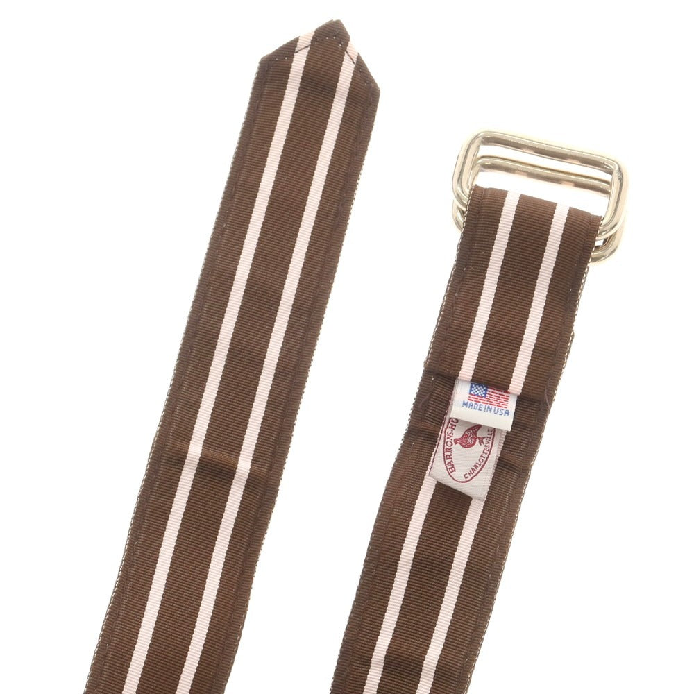 【中古】バロンズハンター BARRONS HUNTER ナイロン系 ダブルリング リボンベルト ブラウンxライトピンク【 L 】【 状態ランクB 】【 メンズ 】