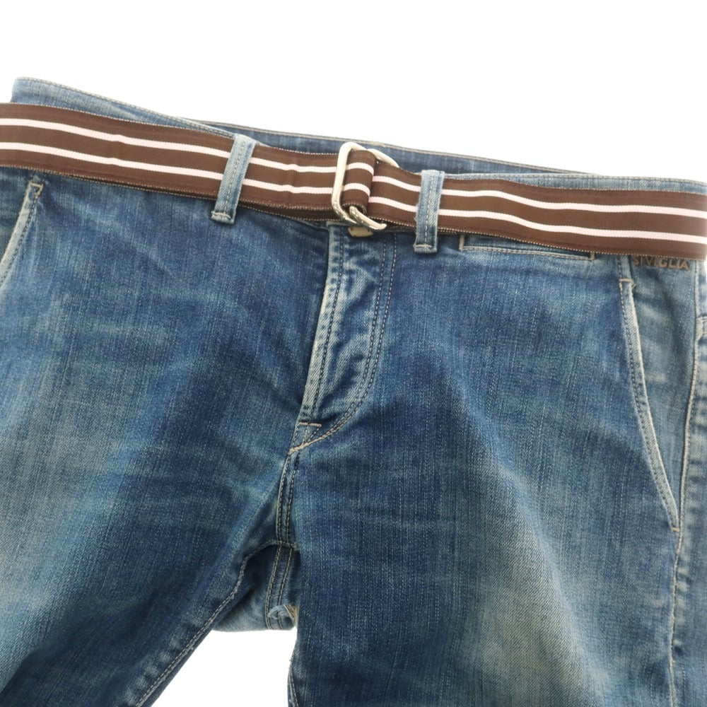 【中古】バロンズハンター BARRONS HUNTER ナイロン系 ダブルリング リボンベルト ブラウンxライトピンク【 L 】【 状態ランクB 】【 メンズ 】