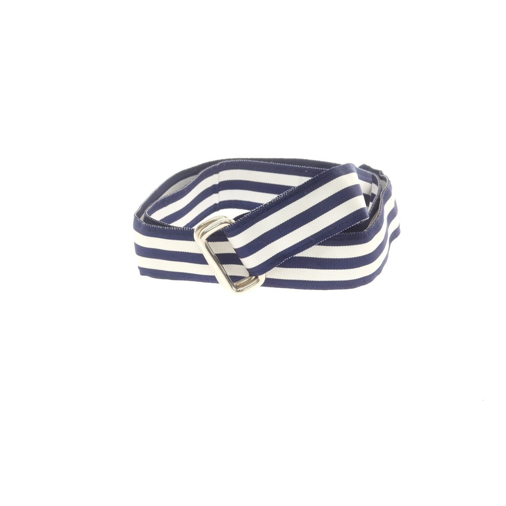 【中古】バロンズハンター BARRONS HUNTER ナイロン系 ダブルリング リボンベルト ネイビーxホワイト【 L 】【 状態ランクB 】【 メンズ 】