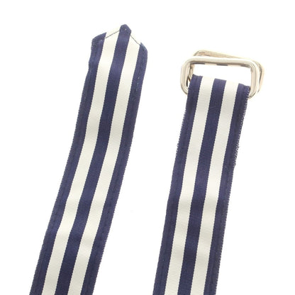 【中古】バロンズハンター BARRONS HUNTER ナイロン系 ダブルリング リボンベルト ネイビーxホワイト【 L 】【 状態ランクB 】【 メンズ 】