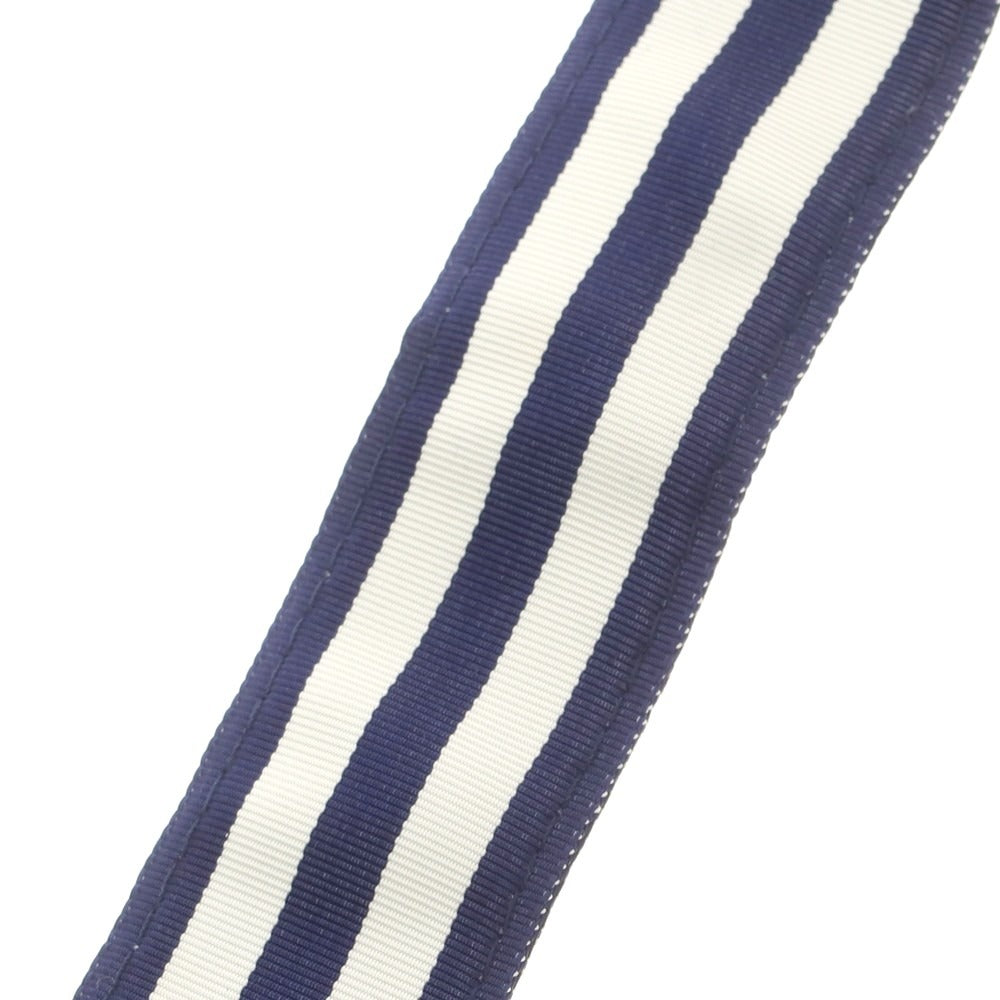 【中古】バロンズハンター BARRONS HUNTER ナイロン系 ダブルリング リボンベルト ネイビーxホワイト【 L 】【 状態ランクB 】【 メンズ 】