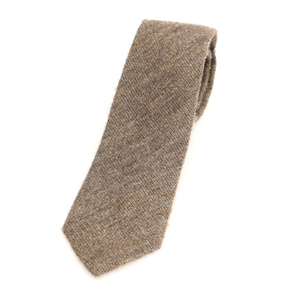 【中古】ガリエニ GALLIENI ウールシルク 無地ネクタイ アッシュブラウン系【 状態ランクB 】【 メンズ 】
