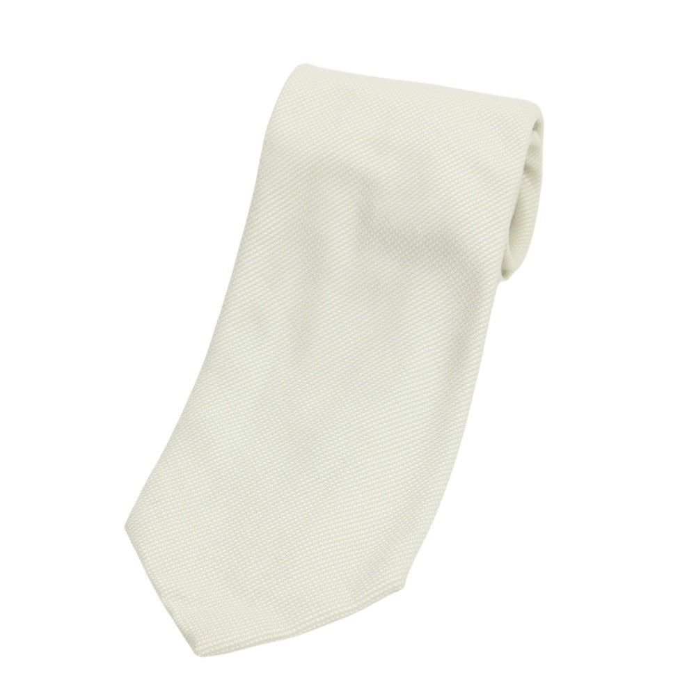 【中古】アルティジャナーレ Artigianale シルクコットン 無地ネクタイ オフホワイト【 状態ランクC 】【 メンズ 】