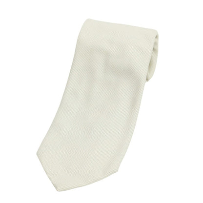 【中古】アルティジャナーレ Artigianale シルクコットン 無地ネクタイ オフホワイト【 状態ランクC 】【 メンズ 】