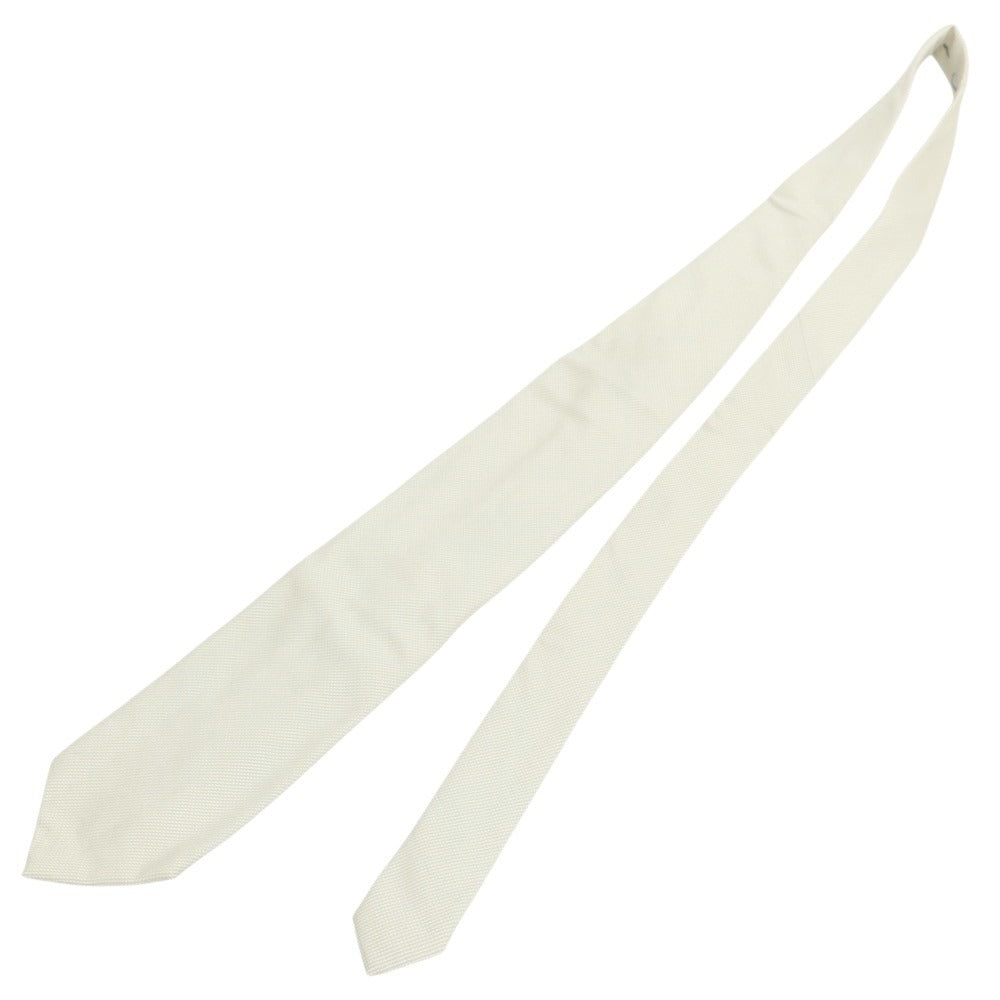 【中古】アルティジャナーレ Artigianale シルクコットン 無地ネクタイ オフホワイト【 状態ランクC 】【 メンズ 】