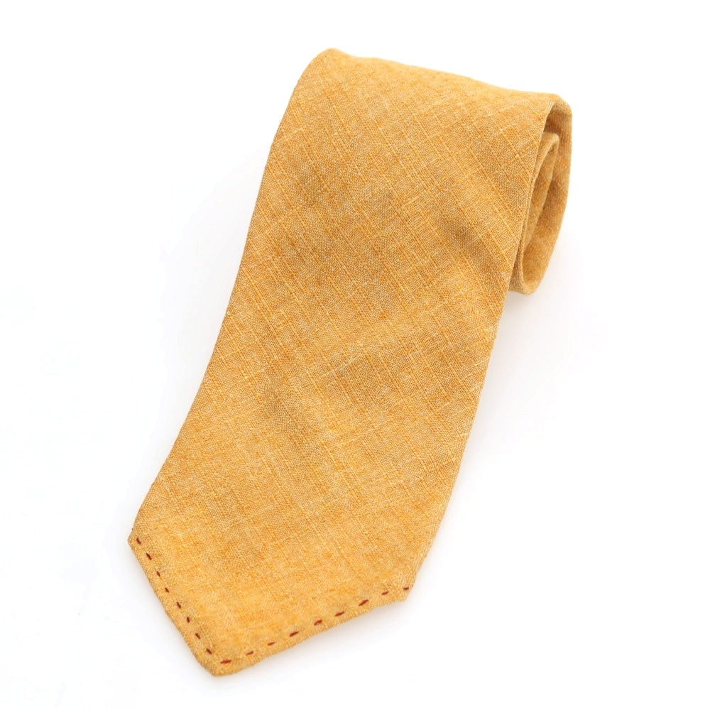 【中古】マクミラン MACMILLAN リネン系 無地ネクタイ オレンジ【 状態ランクB 】【 メンズ 】