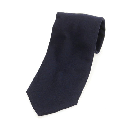 【中古】イタルスタイル ITAL STYLE ウール 無地ネクタイ ネイビー【 状態ランクC 】【 メンズ 】