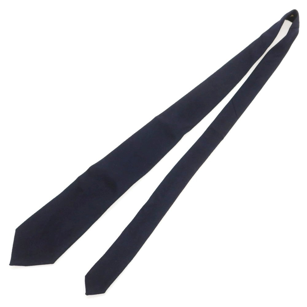 【中古】イタルスタイル ITAL STYLE ウール 無地ネクタイ ネイビー【 状態ランクC 】【 メンズ 】