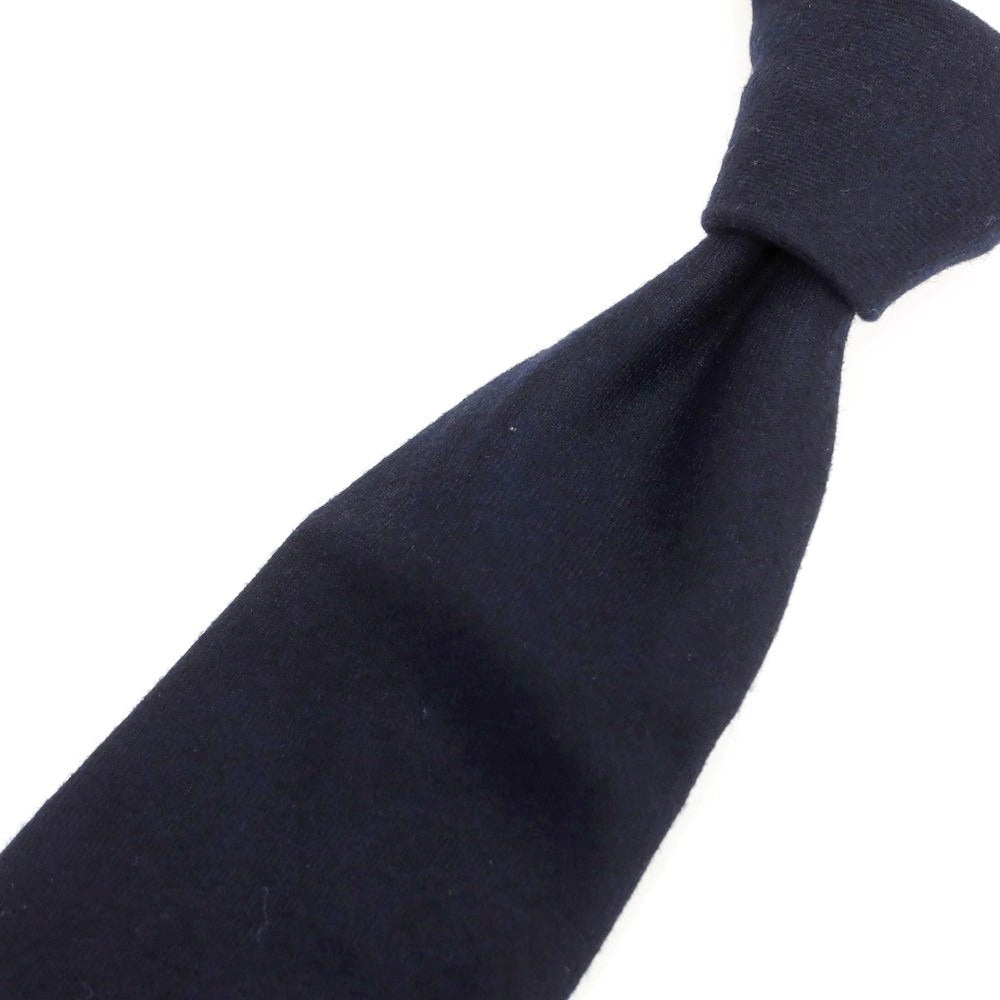 【中古】イタルスタイル ITAL STYLE ウール 無地ネクタイ ネイビー【 状態ランクC 】【 メンズ 】 [APD]