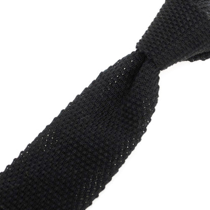 【中古】マウログリフォーニ Mauro Grifoni コットン ニットタイ ネクタイ ブラック【 状態ランクB 】【 メンズ 】