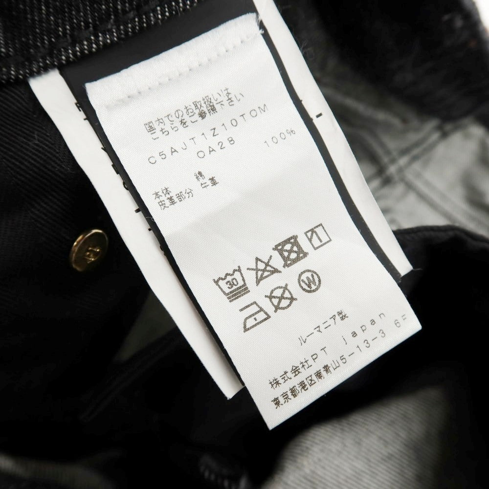 【中古】ピーティートリノ デニム PT TORINO DENIM TOMORROWLAND別注 コットン デニムパンツ ジーンズ ブラック【サイズ28】【 状態ランクB 】【 メンズ 】[CPD]