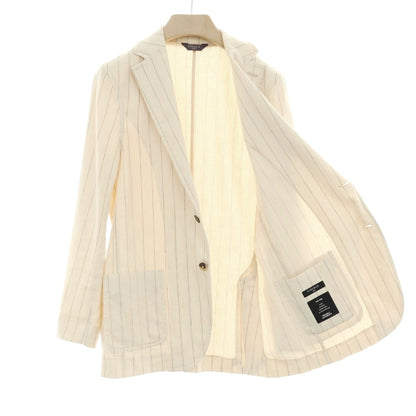【中古】チルコロ1901 CIRCOLO 1901 リネンコットン ストライプ カジュアルジャケット クリーム【サイズ48】【 状態ランクB 】【 メンズ 】
