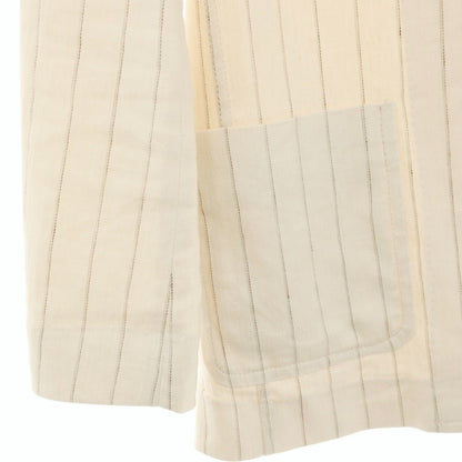 【中古】チルコロ1901 CIRCOLO 1901 リネンコットン ストライプ カジュアルジャケット クリーム【サイズ48】【 状態ランクB 】【 メンズ 】