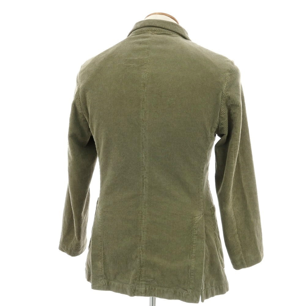 【中古】バグッタ Bagutta ストレッチ コットン コーデュロイ ダブル6B カジュアルジャケット オリーブ【 46 】【 状態ランクB 】【 メンズ 】