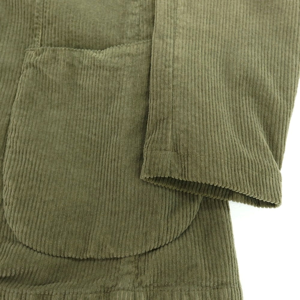 【中古】バグッタ Bagutta ストレッチ コットン コーデュロイ ダブル6B カジュアルジャケット オリーブ【 46 】【 状態ランクB 】【 メンズ 】