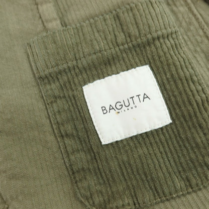 【中古】バグッタ Bagutta ストレッチ コットン コーデュロイ ダブル6B カジュアルジャケット オリーブ【 46 】【 状態ランクB 】【 メンズ 】