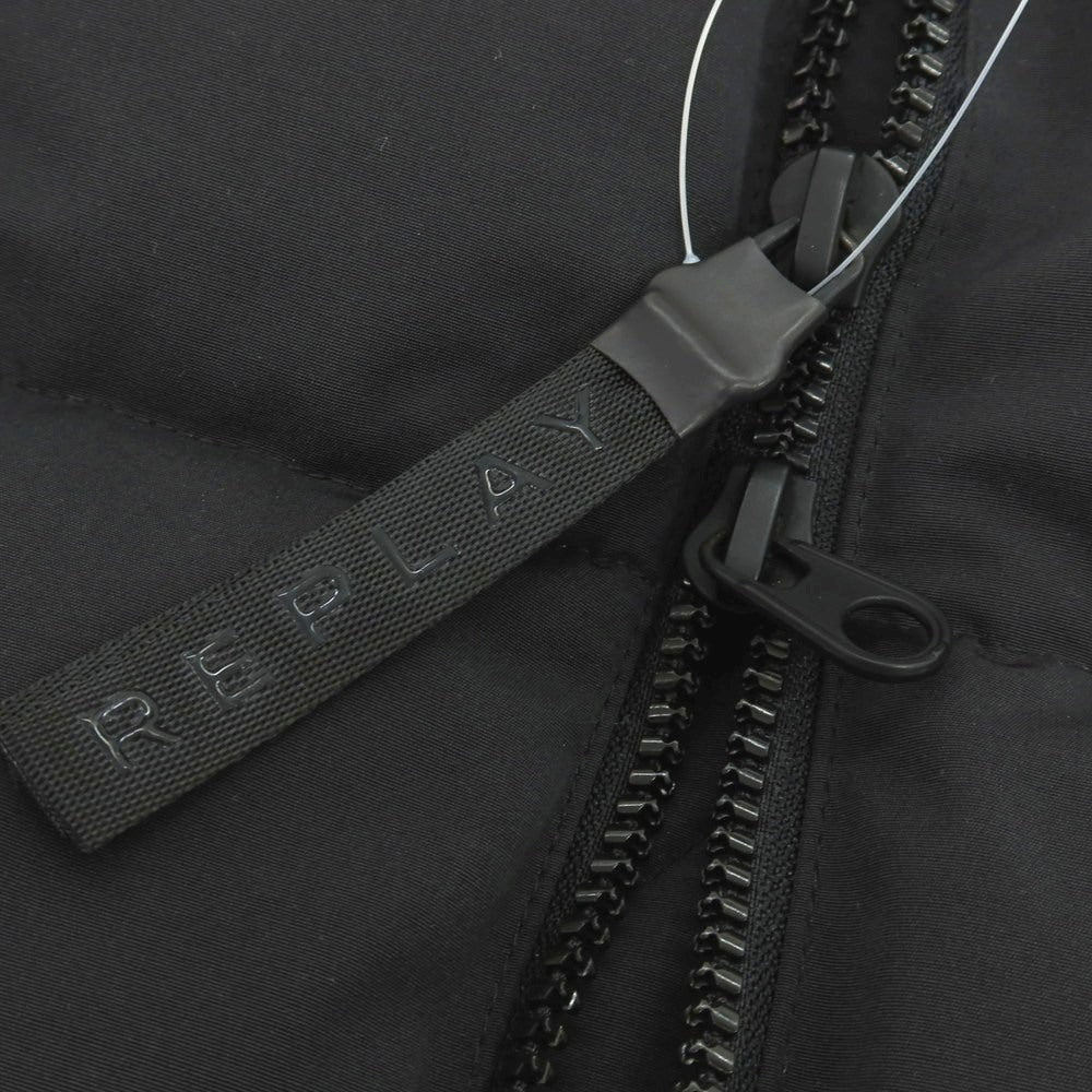 【中古】リプレイ REPLAY ポリエステル フーデッド 中綿ベスト ブルゾン ブラック【 S 】【 状態ランクB 】【 メンズ 】