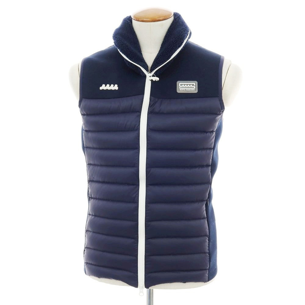 【中古】ムータ muta ナイロン キルティング切替 ダウンベスト ネイビー【 5 】【 状態ランクB 】【 メンズ 】