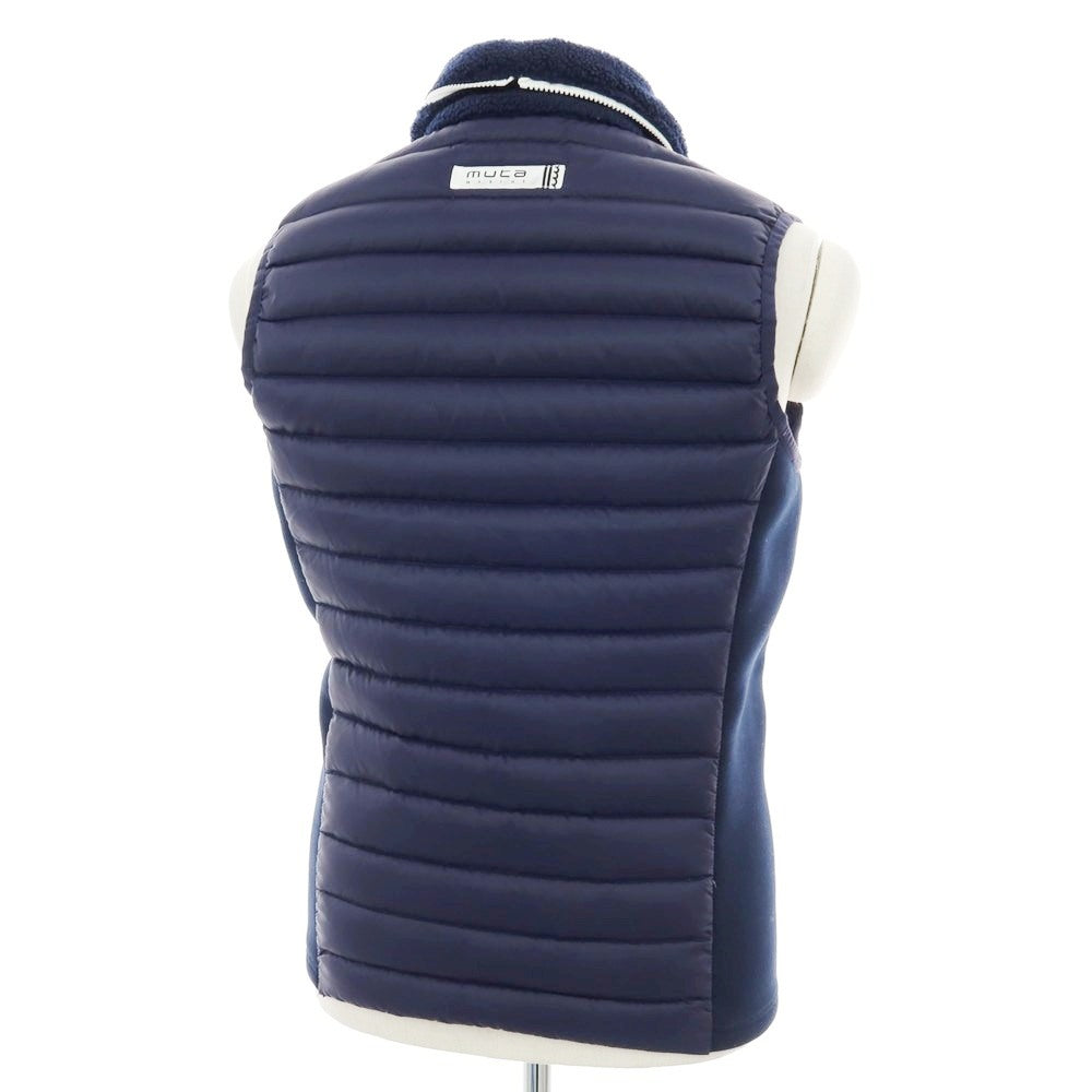【中古】ムータ muta ナイロン キルティング切替 ダウンベスト ネイビー【 5 】【 状態ランクB 】【 メンズ 】