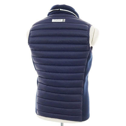 【中古】ムータ muta ナイロン キルティング切替 ダウンベスト ネイビー【 5 】【 状態ランクB 】【 メンズ 】