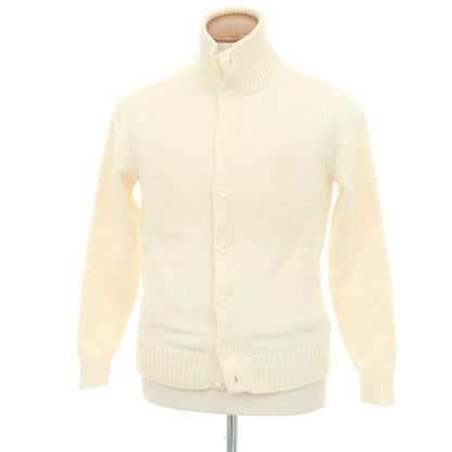 【中古】ザノーネ ZANONE CHIOTO キョート ミドルゲージ ウール スタンドカラー カーディガン アイボリー【 46 】【 状態ランクC 】【 メンズ 】