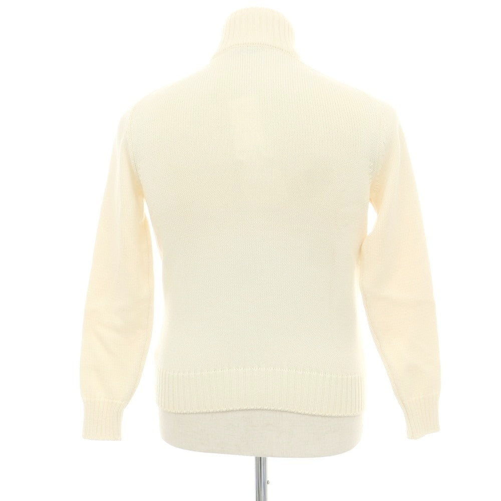 【中古】ザノーネ ZANONE CHIOTO キョート ミドルゲージ ウール スタンドカラー カーディガン アイボリー【 46 】【 状態ランクC 】【 メンズ 】