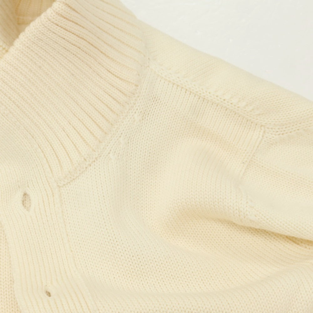 【中古】ザノーネ ZANONE CHIOTO キョート ミドルゲージ ウール スタンドカラー カーディガン アイボリー【 46 】【 状態ランクC 】【 メンズ 】