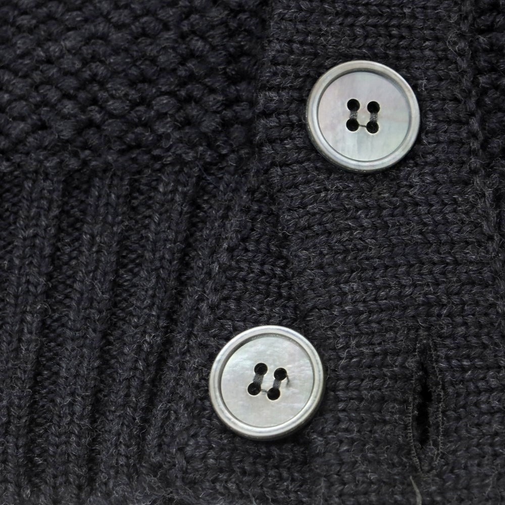 【中古】ザノーネ ZANONE CHIOTO キョート ミドルゲージ ウール スタンドカラー カーディガン ダークグレイッシュネイビー【 46 】【 状態ランクB 】【 メンズ 】