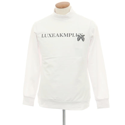 【中古】リュクスエイケイエムプラス LUXEAKMPLUS × roar ポリエステル ジャージー ハイネック 長袖Ｔシャツ ホワイト【 M（JPN） 】【 状態ランクA 】【 メンズ 】