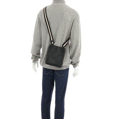 【中古】バリー BALLY レザー ショルダーバッグ ブラック【 状態ランクB 】【 メンズ 】