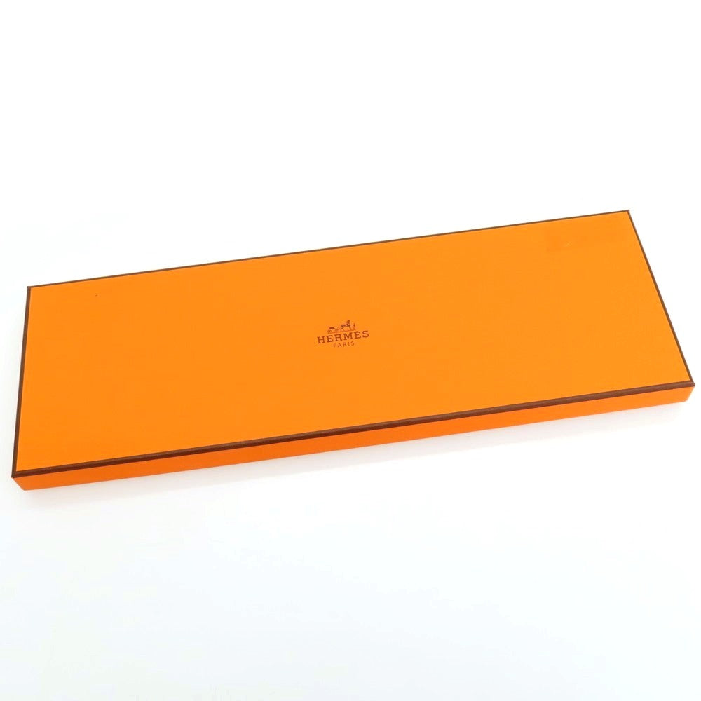 【中古】エルメス HERMES ボタニカル柄 プリント シルク 三つ折り ネクタイ ブルー【 状態ランクA 】【 メンズ 】 [APD]