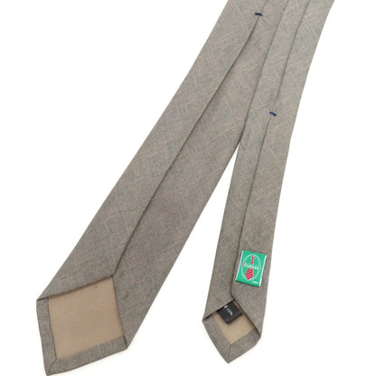 【中古】フモーザ Fumoza プリント シルク セッテピエゲ 無地ネクタイ グレー【 状態ランクB 】【 メンズ 】