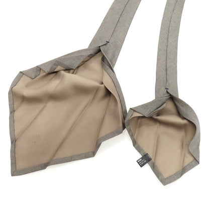 【中古】フモーザ Fumoza プリント シルク セッテピエゲ 無地ネクタイ グレー【 状態ランクB 】【 メンズ 】